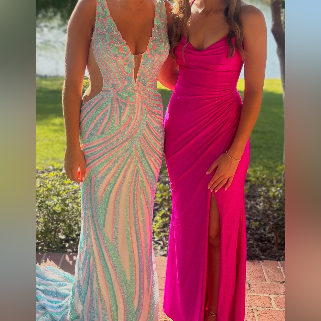 Multicolor Sequin Gown